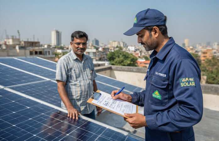 Family got their first solar panel on his house from government